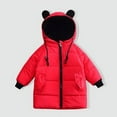 thumbnail image 4 of Fleece Warm Winter Long Jacket For Girls Boys Fashion Cotton Padded Cute Ear Boys Girls Down Coat Outerwear Kids Clothes, 4 of 6