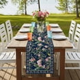 thumbnail image 4 of Table Runners 36 Inches Long Dress Scarves, Navy Blue Flowers Farmhouse Kitchen/Dining Table Runner, Short Coffee Tablerunners, Spring Floral Elegant Pastoral Botanical 13x36 Inch, 4 of 9