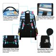 thumbnail image 4 of FORMRS Unisex Backpack Elementary School Travel Bookbag with Reflective Stripes, Green Sailboats, 4 of 7