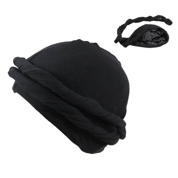 Xihbxyly Turbante de Satén para Hombre, Diseño de Torsión Preatado, Suave y Transpirable, Ajustable para Mayor Comodidad, Protección para El Cabello, Uso Diario y Nocturno, Unisex, Circunferencia de