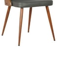 thumbnail image 6 of Armen Living Lily Dining Chair Upholstered Tufted Grey with Wood Legs, 6 of 11