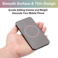 thumbnail image 4 of Uxcell Magnetic Sticker Ring, 2 Pack Universal Magnetic Adapter Ring Metal Sparkle Magnet Wireless Charging Conversion Kit for Mobile Phone Case Wireless Charger (Rose Pink), 4 of 7