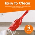 thumbnail image 4 of Cheer Collection Silicone Spatula Set, Silicone Spatulas For Nonstick Cookware Red, 6 Pieces, 4 of 5