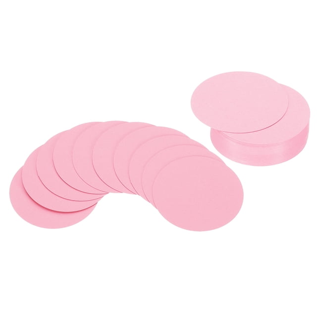 Uxcell Cartón Circular de 2 pulgadas, 50Pcs Recortes de Papel en Forma Redonda de Cartón Grueso para Proyectos de Bricolaje, Rosa