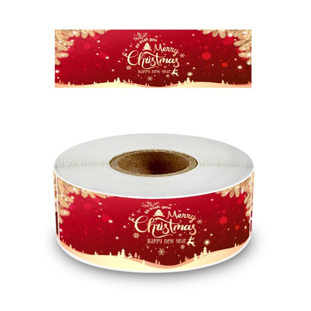 Billuyoard Pegatinas grandes de Feliz Navidad, sellos de sobres para álbumes de recortes, calcomanías para hacer Kits de decoración para fiestas Tipo 2
