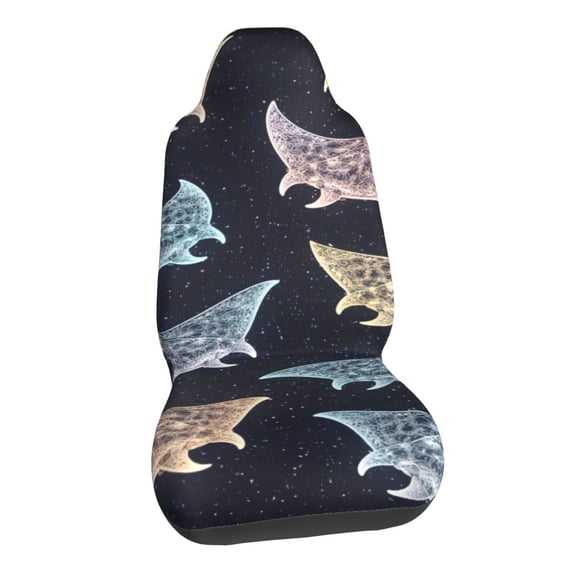 Celestial Manta Rays Car Seat Covers Stretch Car Seat Protectors Universal Fit