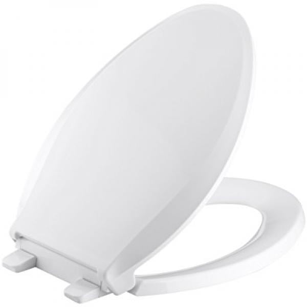 KOHLER K-4636-0 Cachet Quiet-Close with Grip-Tight Bumpers Elongated Toilet Seat 