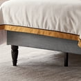 thumbnail image 4 of Noble House Kwan Contemporary Upholstered Twin Bed Platform, Charcoal Gray, Black, 4 of 12