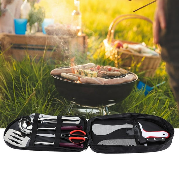 Ensemble d'accessoires pour barbecue 28 en 1 kit d'outils avec sac