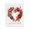 Heart Wreath Loved Words, variant on Stupell Industries Shabby Chic Red Love Bouquet Black Framed Giclee Art, 11 x 14, by Lettered and Lined