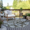 thumbnail image 6 of Addison Rugs Chantille Indoor/Outdoor Transitional Floral Chocolate Washable Round Rug, 8' x 8', 6 of 6