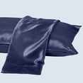 thumbnail image 2 of Great Bay Home 2-Pack Sateen Silk Microfiber Pillowcase  (Standard Pillowcase, Navy), 2 of 6