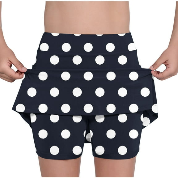 Cowsor Girls Skort Tummy Control Plus Size Skorts for Women High Waist Athletic Sports Pants Skirt Casual Shorts