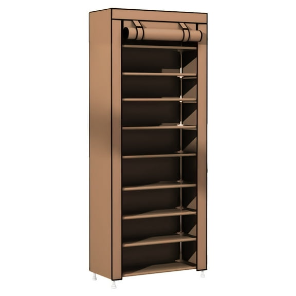 Closet Zapatera Minimalista Armario Organizador Multifuncional Armable / Almacenamiento para Zapatos 27 pares (Café, 9 niveles) STAY ELIT Minimalista Armable