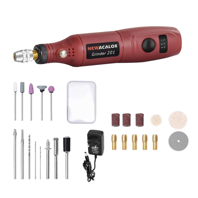 Mini máquina de amoladora de Pluma de grabado eléctrica Sunnimix Conjunto de Herramientas de tallado de Raíz enchufe de la UE rojo