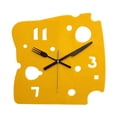 thumbnail image 3 of Reloj de queso minimalista nórdico de 27 cm x 27 cm, silencioso, de escritorio, de pared de acrílico. Amarillo, 3 of 9