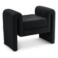 thumbnail image 1 of Meridian Furniture Banc en Velours Noir Stylet, 1 of 7