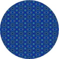 thumbnail image 1 of Ahgly Company Tapis Rond Lavable en Machine Intérieur Transitionnel Bleu Cobalt, 3 Pieds Rond, 1 of 7