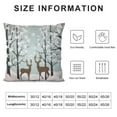 thumbnail image 5 of QZHH  Christmas Decorative Pillow Case Covers with Zippered Closing for Home Sofa Decor Costom Pillowcse Throw Cover Cushion,Landscape Deers Snow Tree,Ivory Gold, 5 of 5