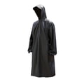 thumbnail image 2 of Chubasquero con capucha Soledad impermeable unisex para mujer y hombre negro con rayas reflectantes, 2 of 8