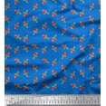 thumbnail image 1 of Soimoi Polyester Crepe Fabric Seeds & Watermelon Fruits Print Fabric by The Yard 42 Inch Wide, 1 of 1