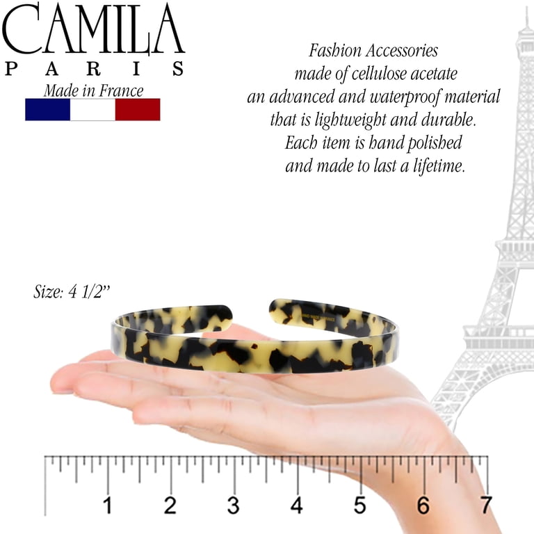 Camila Paris CP2005 French Headband for Women, Handmade Onyx  display picture 2