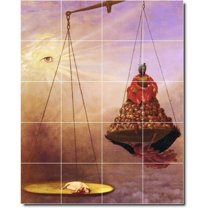 Ceramic Tile Mural-Jean Gerome Mythology Kitchen Tile Mural 7. 17" w x 21.25" h using (20) 4.25 x 4.25 ceramic tiles