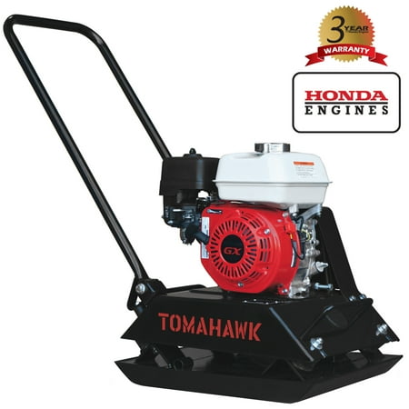 Honda Compactor Engine TOMAHAWK 5.5 HP Honda Vibratory Plate Compactor Tamper for Dirt Asphalt Gravel Soil Compaction with GX160 Engine ()