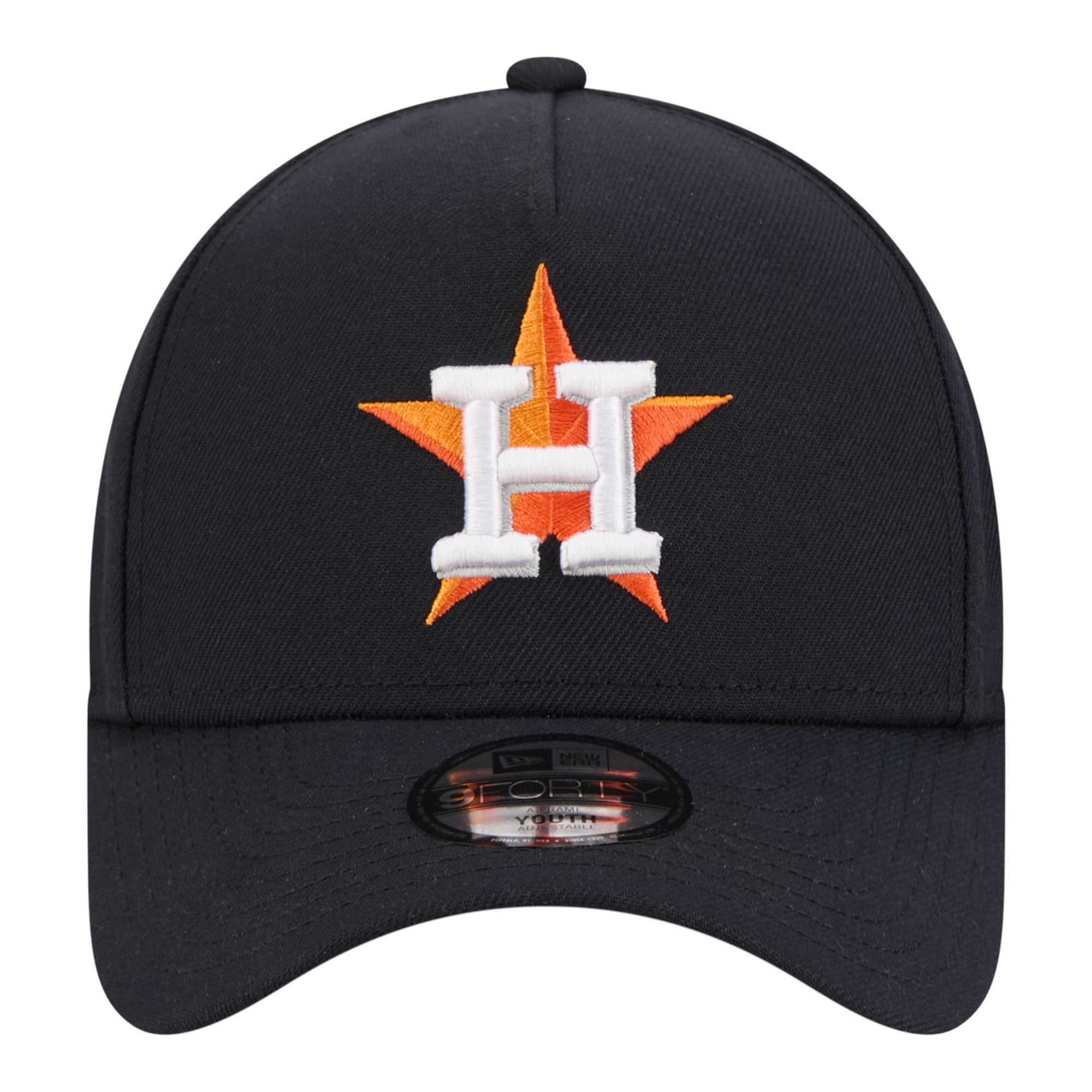 Youth New Era Navy Houston Astros 9FORTY A-Frame Adjustable Hat