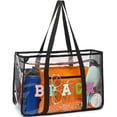 thumbnail image 1 of Bolso de Playa Transparente Fammart para Mujer Grande Tipo Tote Impermeable, 1 of 8