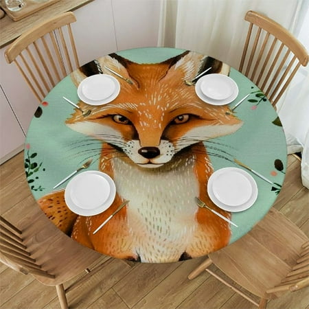 

Patifu Flowers Round Tablecloth Stain Resistant Washable for Indoor Outdoor Table Kitchen Dining Wedding Parties 100% Polyester Full Width Single-Sided Printing 42 -46