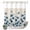 Blue Beige, variant on No Hook Shower Curtain, Navy Blue Floral Shower Curtains for Bathroom with See Through Top Window, Spring Flowers Rustic Butterfly Waterproof & Washable Bath Curtain Long 72"x78"