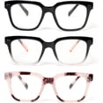 thumbnail image 1 of DXYXYO Square Reading Glasses Women, 3 Pack Blue Light Blocking Computer Readers with Spring Hinge, 1 of 7