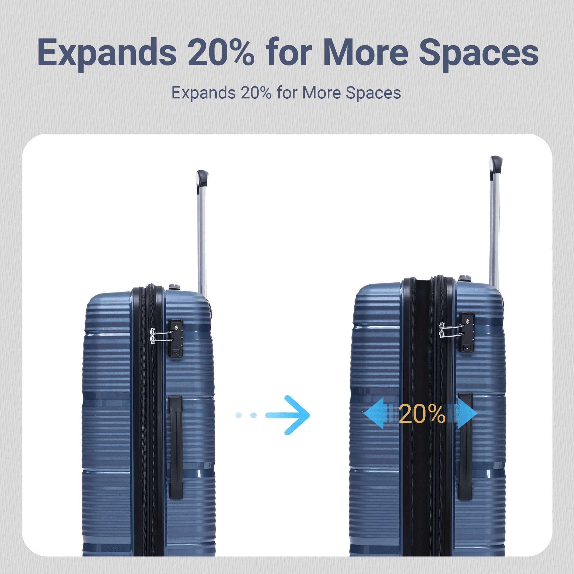 Rosamo 4 Piece Hardside Luggage Set, 20/24/28 Inch Expandable Spinner Suitcase with TSA Lock, Lightweight Rolling Luggage Set, Airline Approved Carry on & Checked Luggage for Family Business Travel