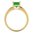 thumbnail image 4 of 1 ct Asscher Cut Simulated Emerald Solitaire 18K Yellow Gold Womens Engagement Ring, 4 of 5