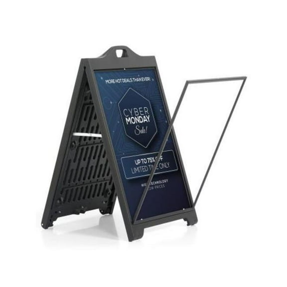 M&T Displays UPSP220024x2000 24x 36 in. Sidewalk Sign without Lens - Black