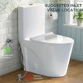 thumbnail image 5 of TVOFEK Elongated Comfort Height Toilet, One-Piece Modern Bathroom Toilets with Soft Close Seat, 1.1/1.6 GPF Dual Flush, Water-Saving, 12" Rough-In, White, 5 of 8