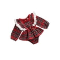 thumbnail image 2 of Seyurigaoka Ruffle Playsuit Plaid Pattern Long Sleeve Square Collar Romper, 2 of 6