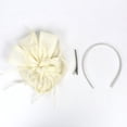 thumbnail image 4 of Tocados Sunnimix Accesorio para el Cabello de las Mujeres de Plumas de Novia Blanco, 4 of 7
