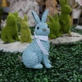 thumbnail image 4 of JEWLALO Easter Bunny Figurine, Easter Tabletop Decoration, Outdoor Garden Statue Rabbit Craft Ornament, for Home Farmhouse Lawn Tabletop Spring Easter Decors (Blue Standing), 4 of 6