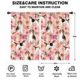 thumbnail image 2 of Blackout Kids Curtains,Pink Beagle and Flower Childrens Insulated Curtains Set Of 2,Bedroom Essentials,Toddler Room Decor 52x84in(132x213cm), 2 of 4