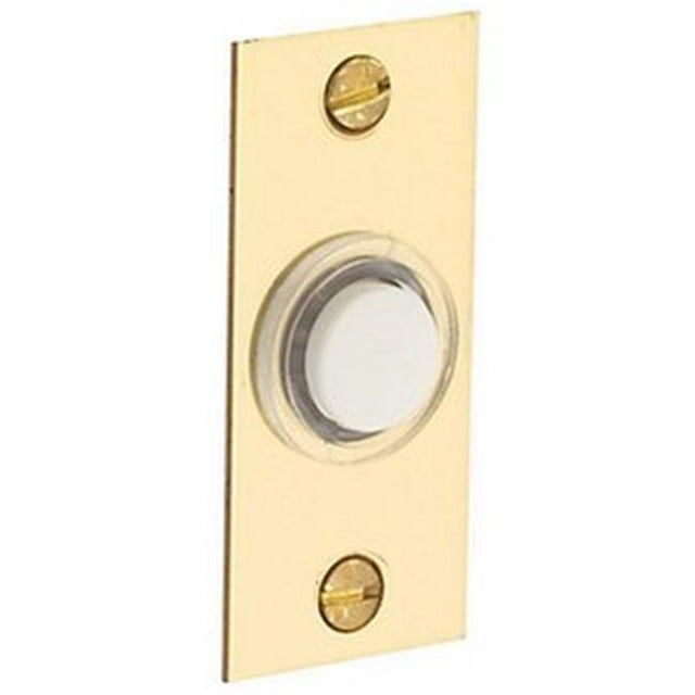 Baldwin 4853056 Rectangular Bell Button, Satin Nickel