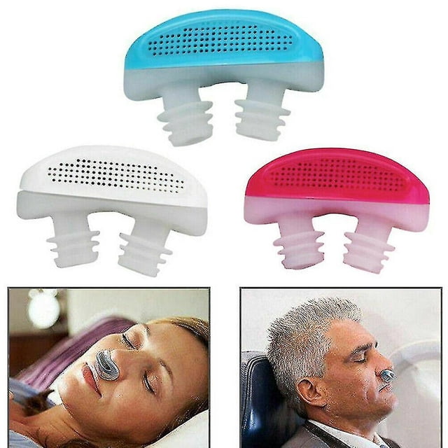 Dispositivo electrónico antironquidos Micro Cpap, 2 uds., para la Apnea del sueño, ayuda para detener los ronquidos, filtro purificador de aire