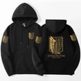 thumbnail image 2 of Sudadera con capucha con estampado gráfico de alas de la libertad de Attack on Titan para hombre y mujer, sudadera con capucha de Shingeki No Kyojin, ropa de calle de talla grande para mujer, 2 of 4