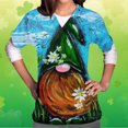 thumbnail image 1 of Ichuanyi Liquidación de mujeres Camisa de cuello en V de manga corta para mujeres Saint Patrick con protector de bolsillo ICHUANYI WER202308213922, 1 of 7