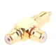 thumbnail image 4 of 4x RCA macho a 2 RCA hembra hembra conector adaptador de ángulo recto, 4 of 9