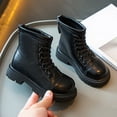 thumbnail image 5 of KaLI_store Girls Fashion Ankle Boots Girls Boots Kids Ankle Boots for Girls Side Zipper Booties Fashion Boots Black,10.5, 5 of 5