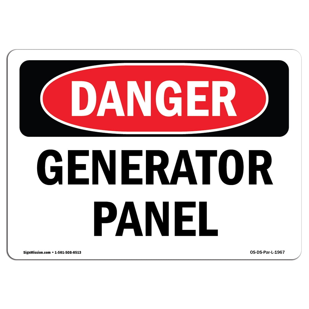 OSHA Danger Sign Generator Panel Choose from Aluminum, Rigid