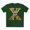 Forest Green, variant on Letter X Graphic Design Tee Unisex 100 Cotton With Antique Gold Letters Artwork T-Shirt