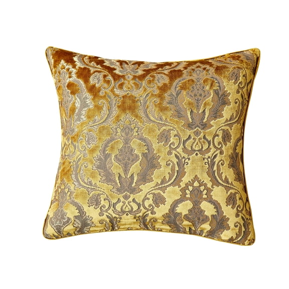 Damask Throw Pillow Covers Cases Soft Cut Velvet Design Pillow Cover Elegant Luxurious Gold Large Decorative Cushion Covers